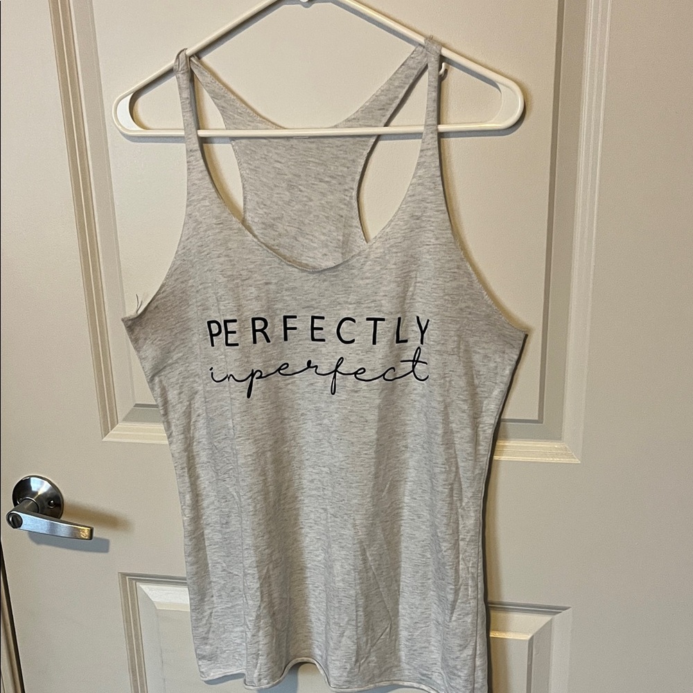 Gray Racerback Tank Top